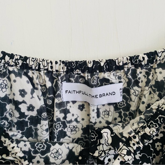 Faithful the Brand Floral Black and White Midi Dress Size L - Picture 11 of 13